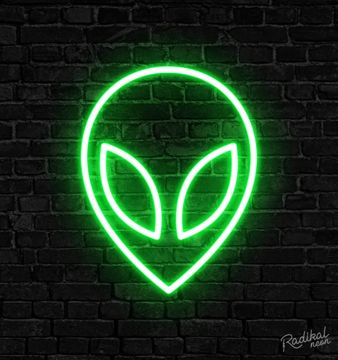 Green Aesthetic Tumblr Neon Alien Wallpaper