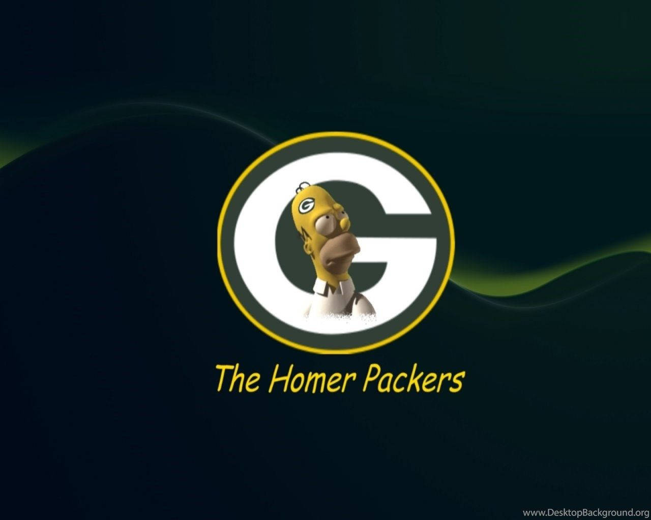 Green Bay Packers Homer Illustration Wallpaper