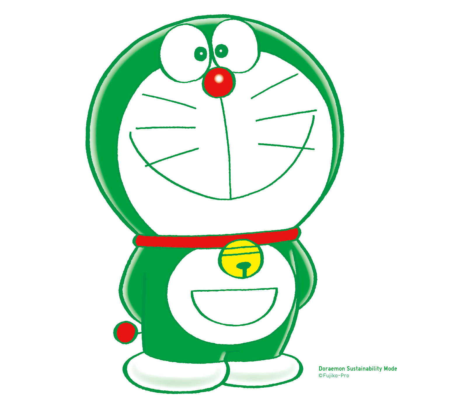 Green Doraemon 4k Wallpaper