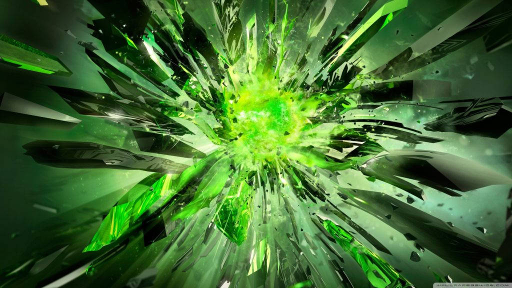 Green Glass Particles 1024x576 Wallpaper