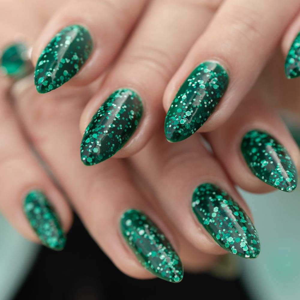 Green Glitter Nail Polish Wallpaper