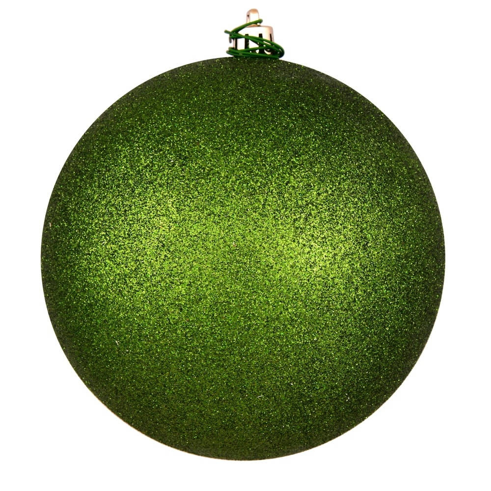 Green Glitter On Christmas Ball Wallpaper