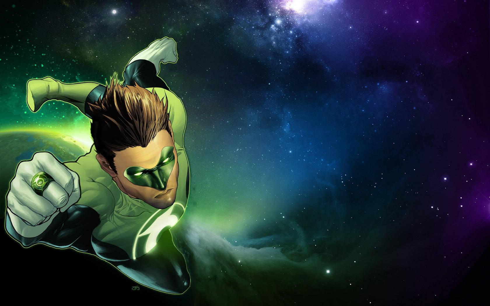 Green Lantern In Outer Space Wallpaper