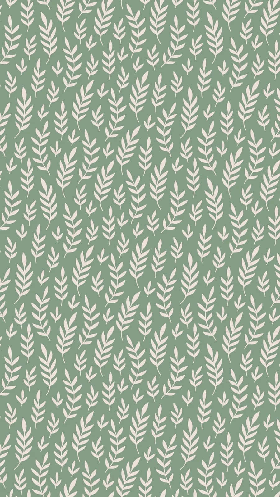 Green Leaf Pattern Background Wallpaper