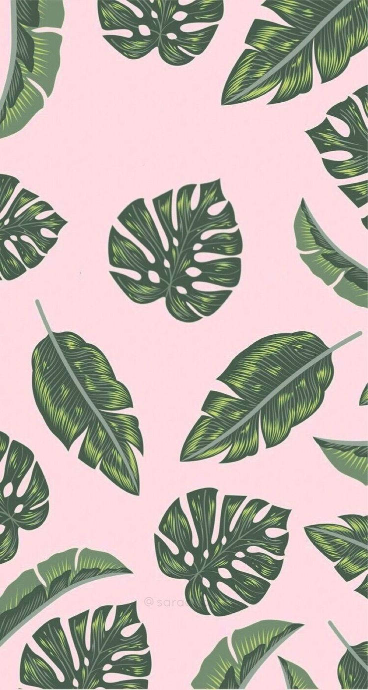 Green Leaves Seamless Pattern Iphone 2021 Wallpaper