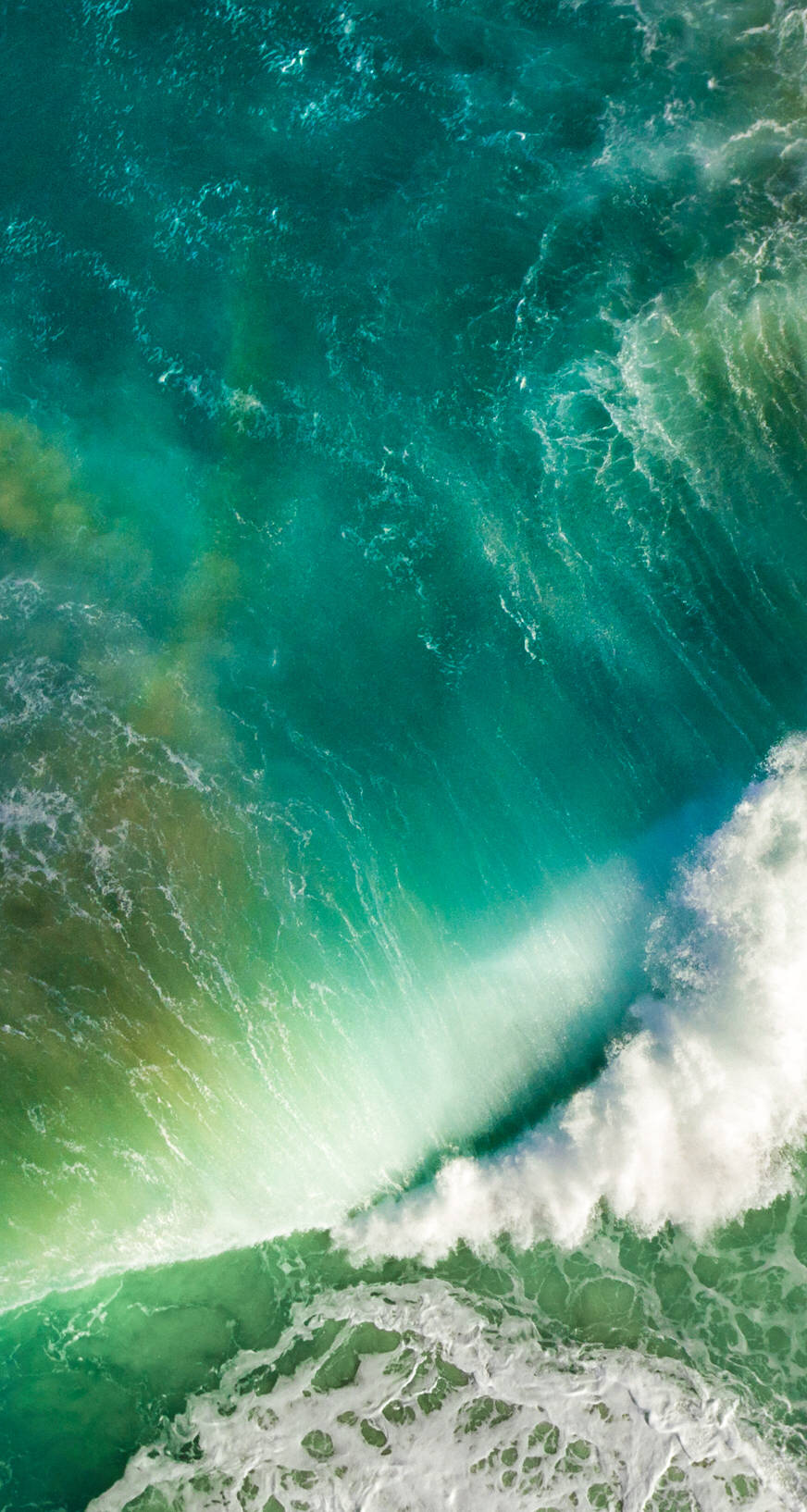 Green Ocean Waves Iphone Ios 10 Wallpaper