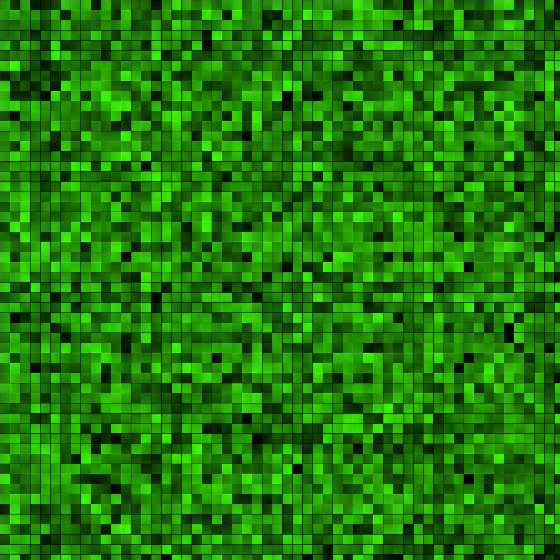 Green Pixel Squares Wallpaper