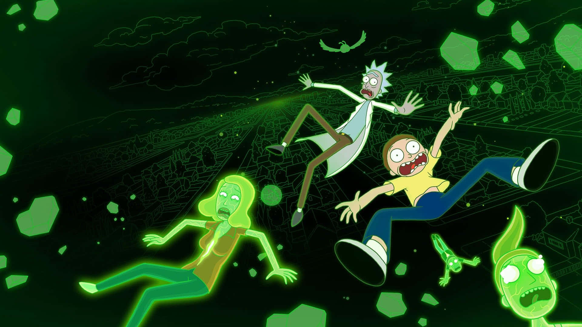 Green World Rick And Morty 1920x1080 Wallpaper