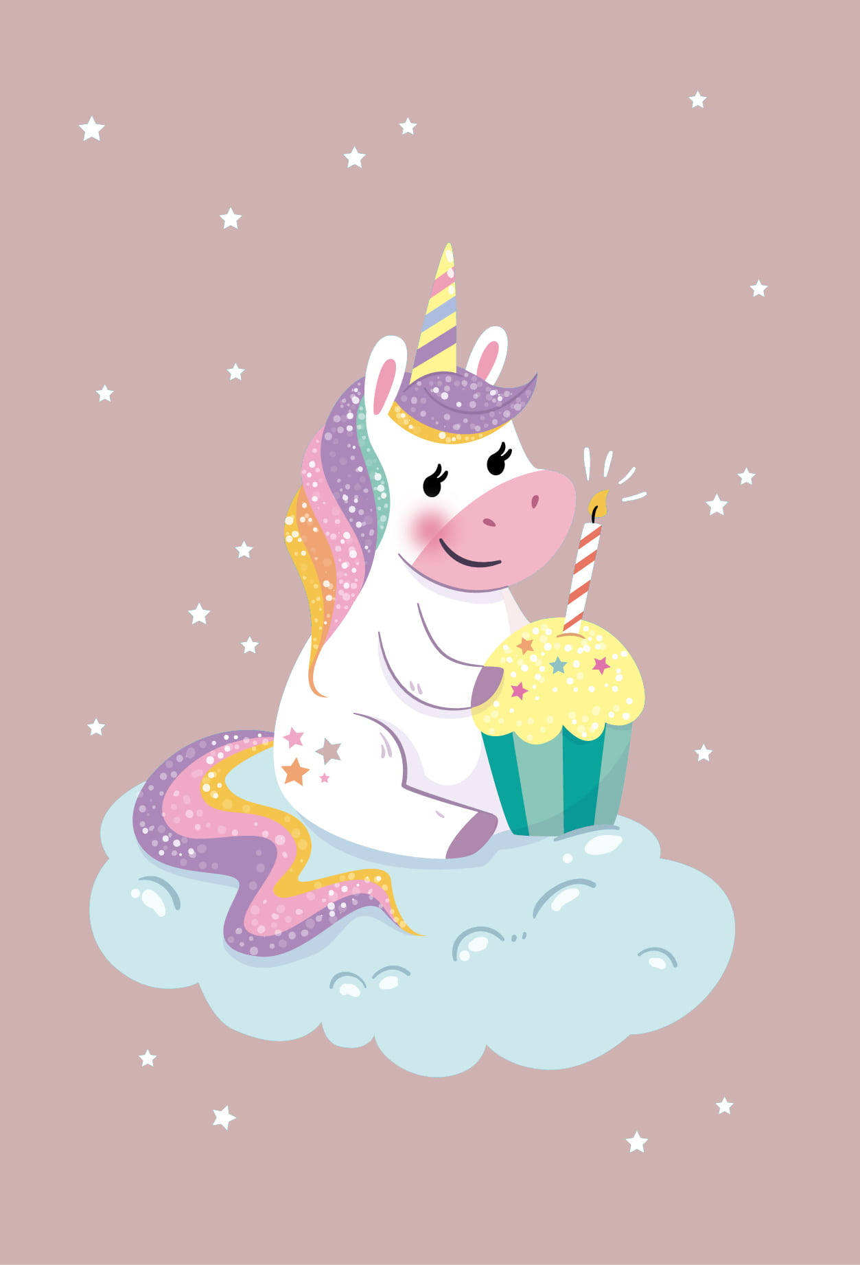 Greeting From A Unicorn For My Birthday Wallpaper