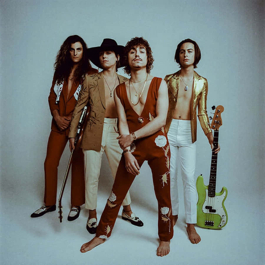 Greta Van Fleet Members Vintage Suits Picture Wallpaper