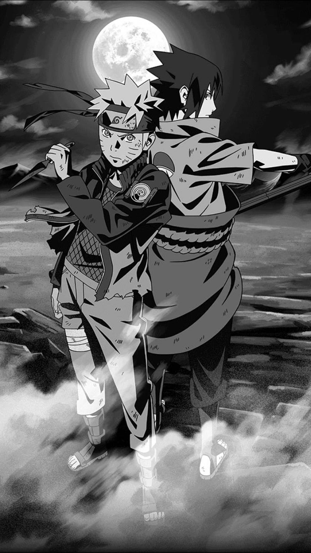 Greyscale Sasuke Naruto Iphone Anime Wallpaper