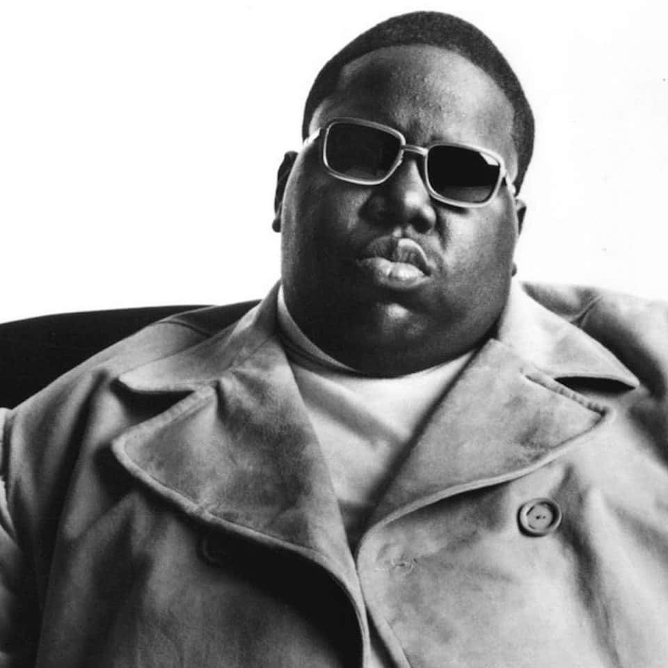 Greyscale The Notorious Big American Hip Hop Wallpaper