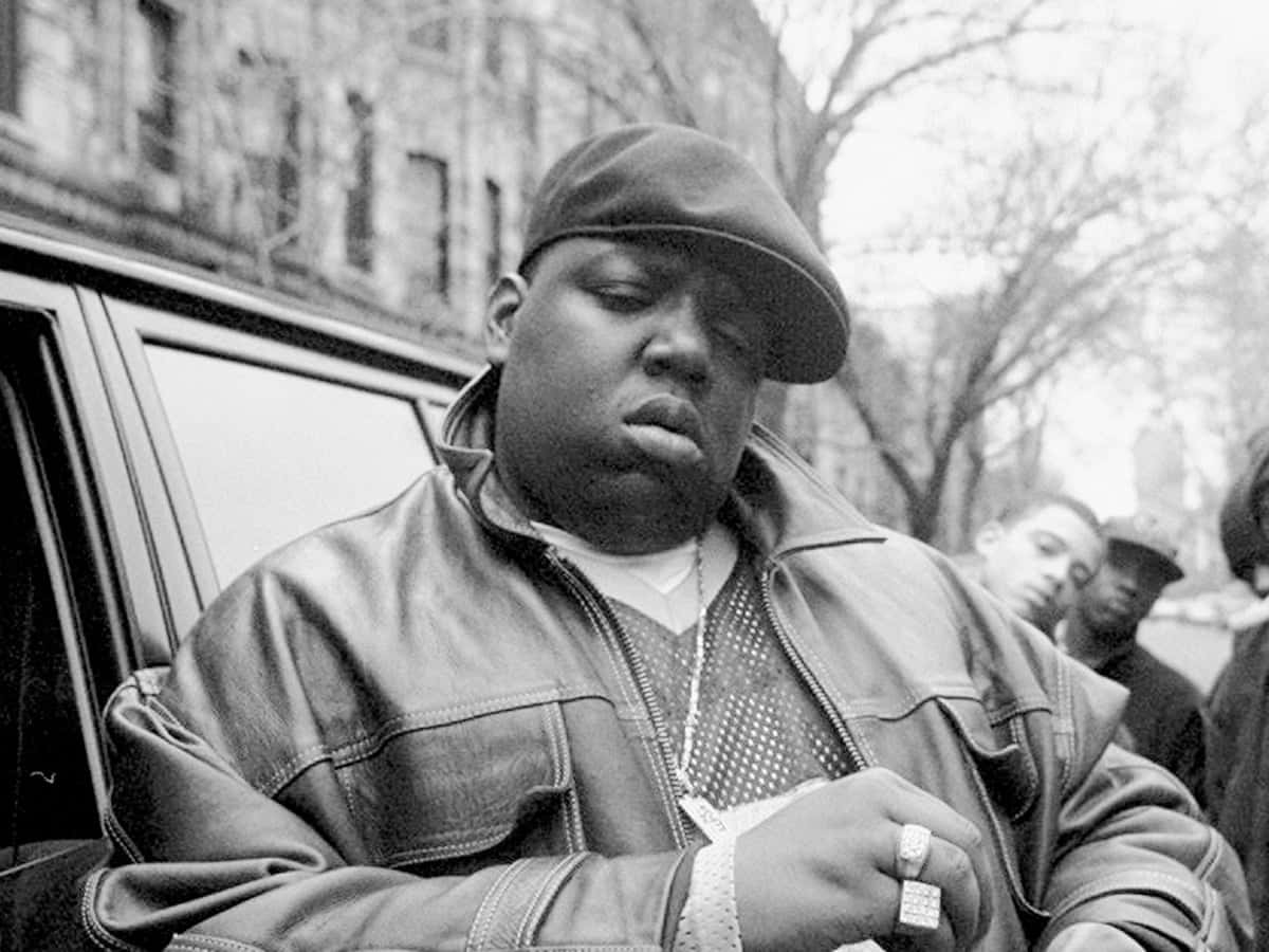 Greyscale The Notorious Big American Rapper Wallpaper