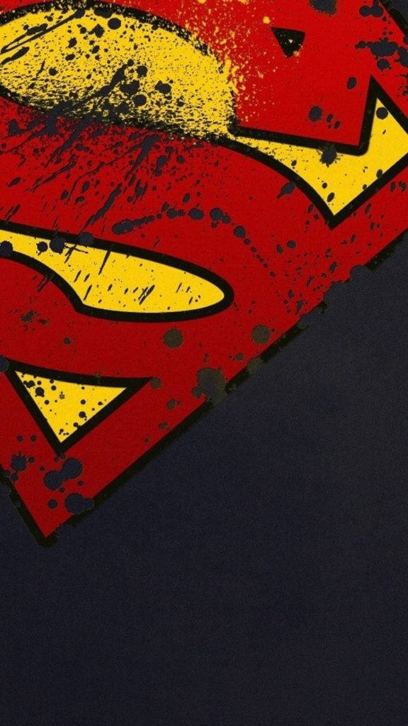 Gritty Black Superman Iphone Wallpaper