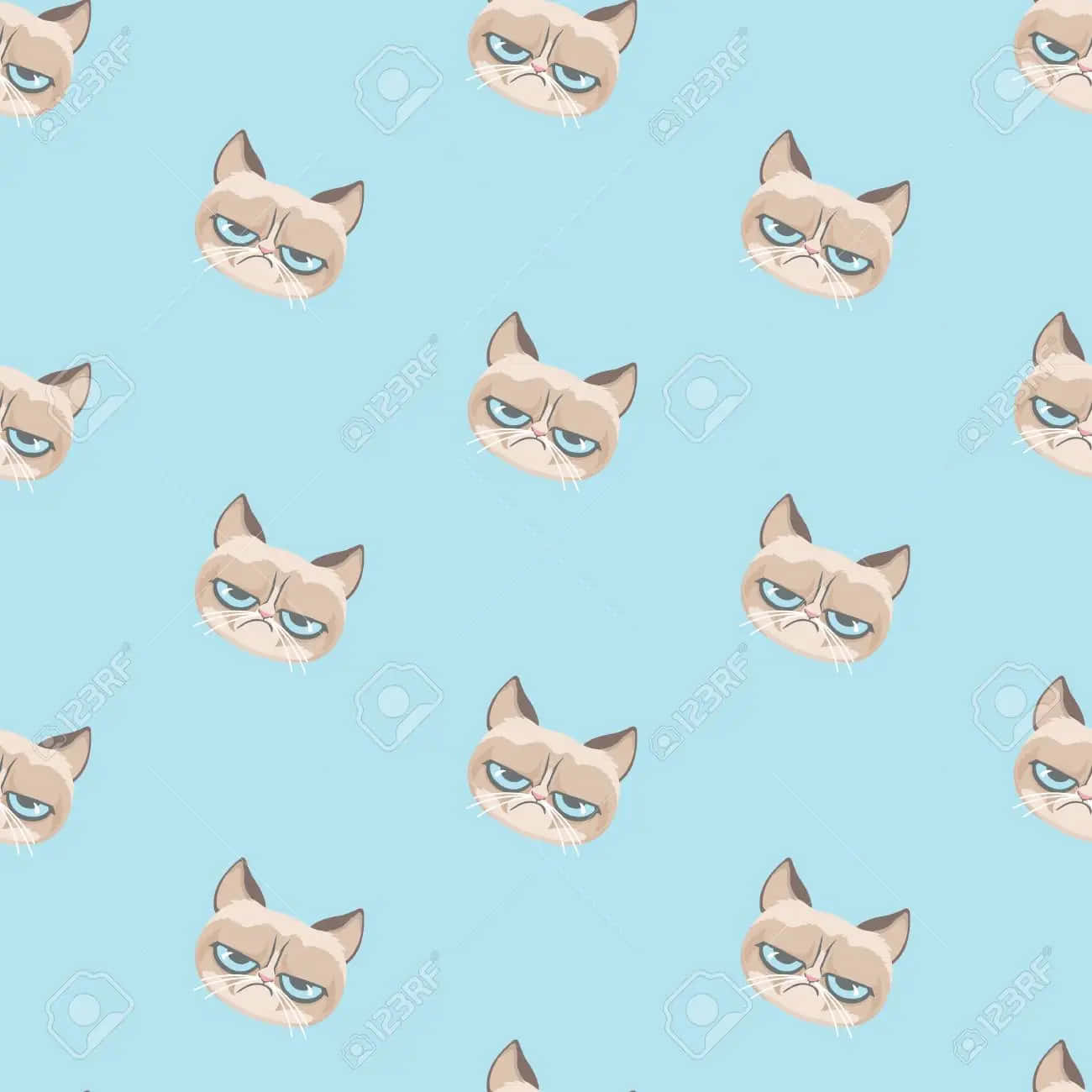 Grumpy Cat Heads Wallpaper
