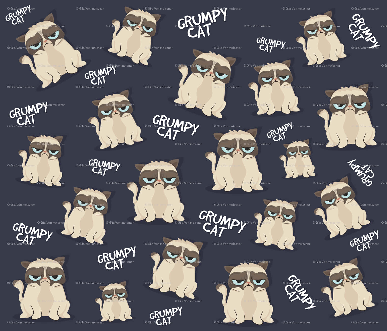 Grumpy Cat Stickers Wallpaper
