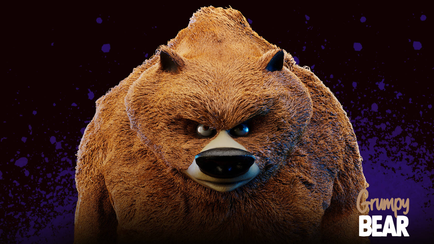 Grumpy Kodiak Bear Wallpaper