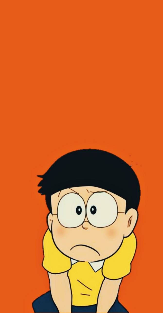Grumpy Nobita Minimalist Poster Wallpaper