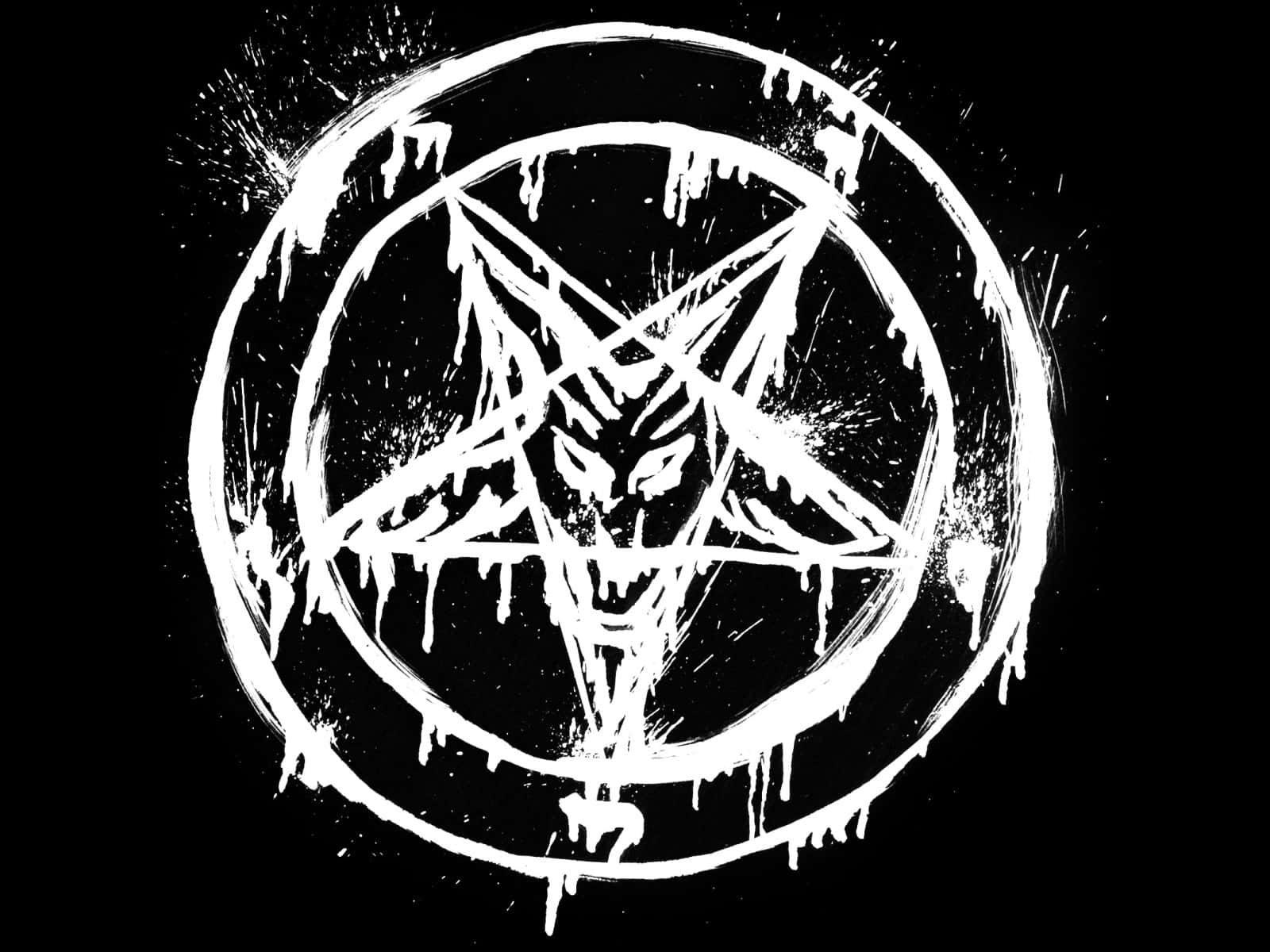 Grunge Satanic Pentagram Wallpaper