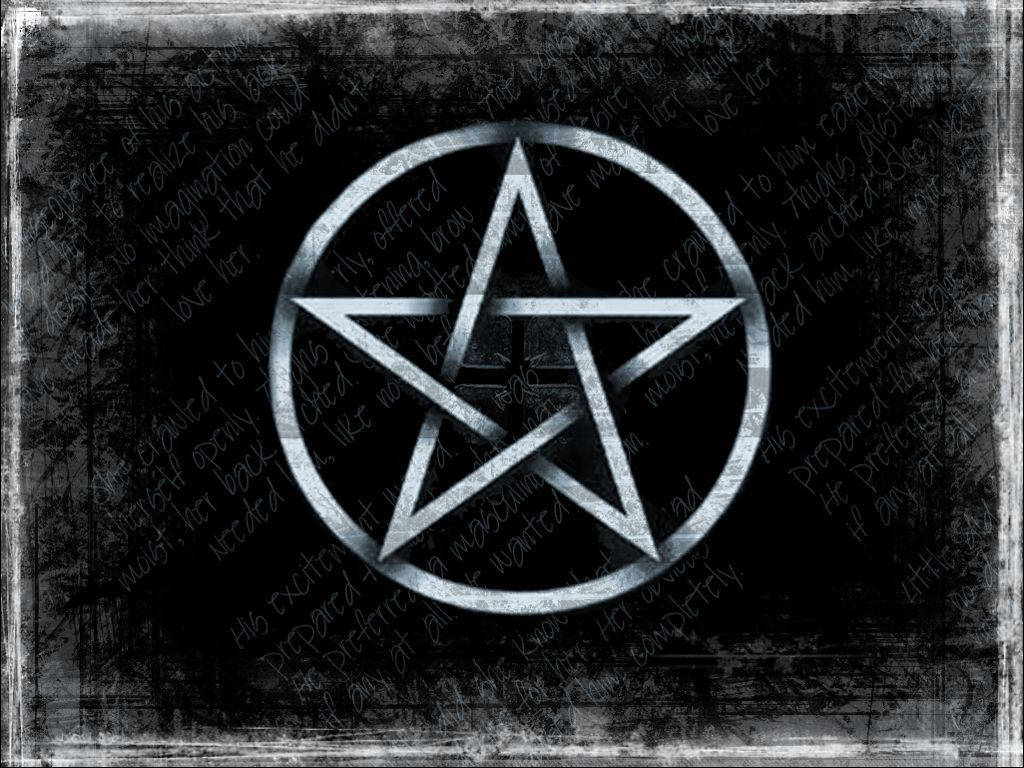 Grunge Wiccan Pentagram Wallpaper