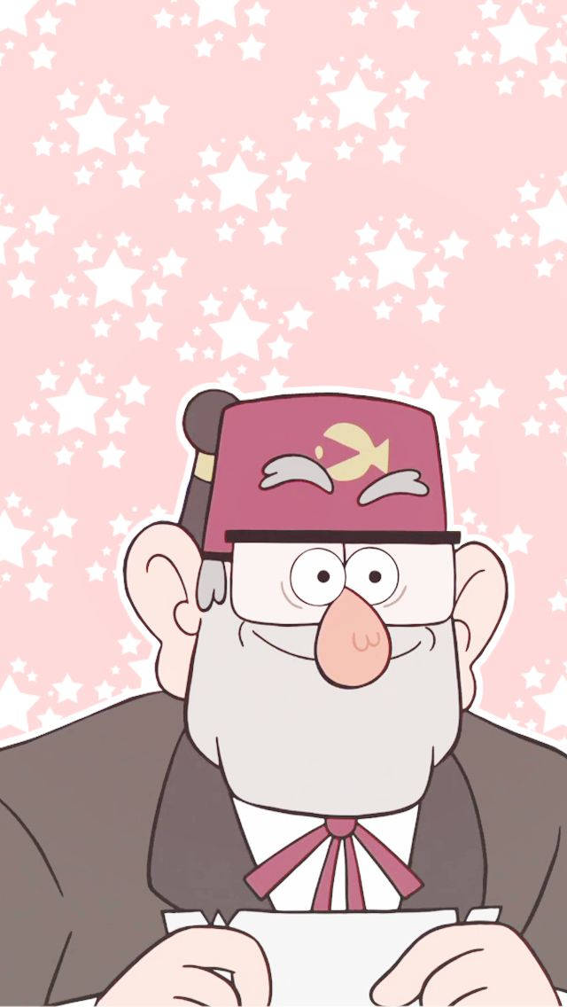 Grunkle Stan In Pink With Stars Wallpaper