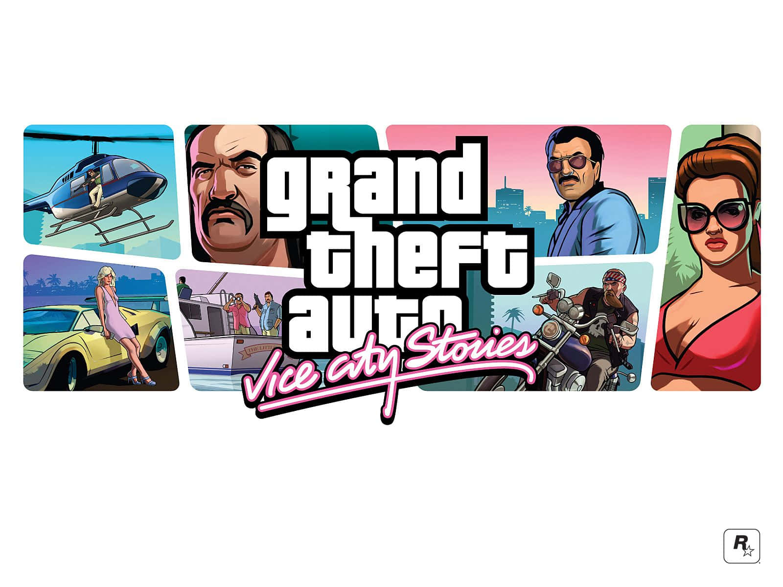 Gta Vc White Collage Wallpaper