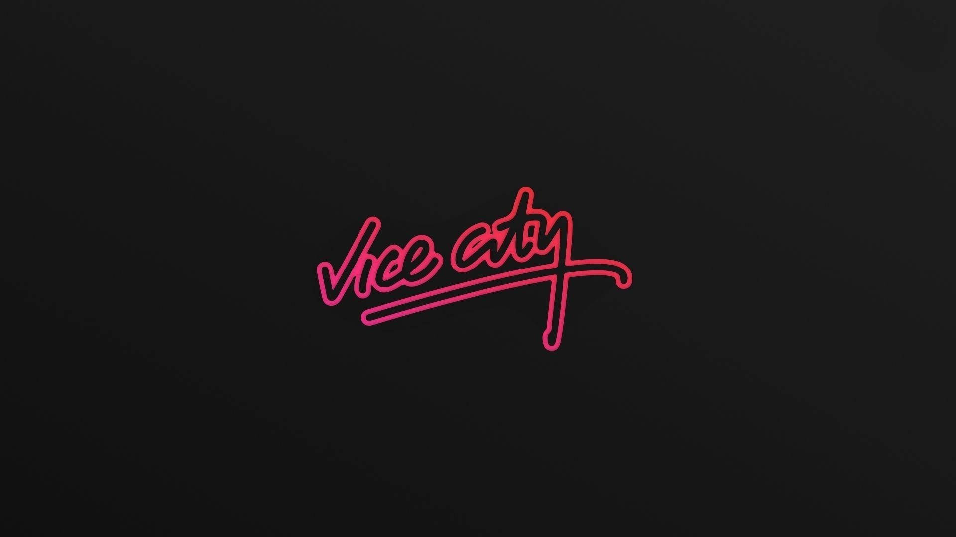 Gta Vice City Retro Game Title Wallpaper