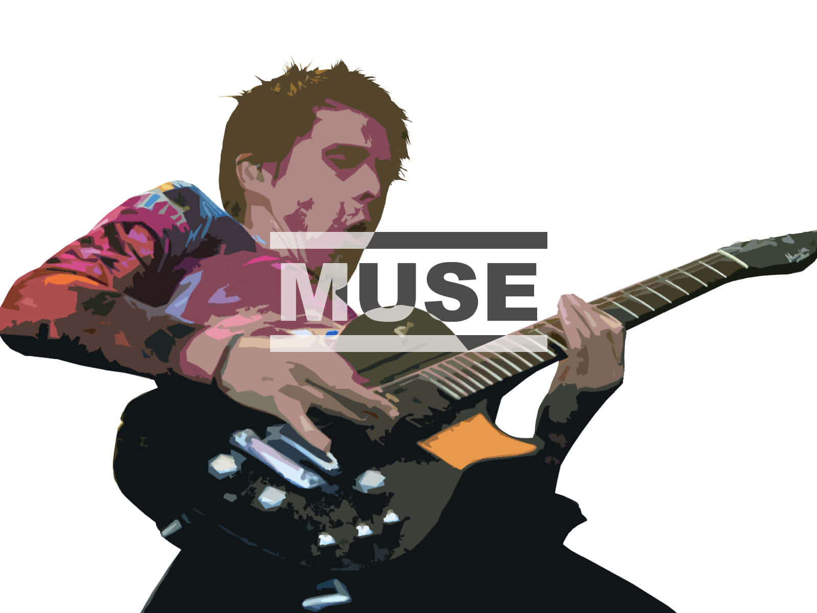 Guitarist Muse Graphic Art Wallpaper