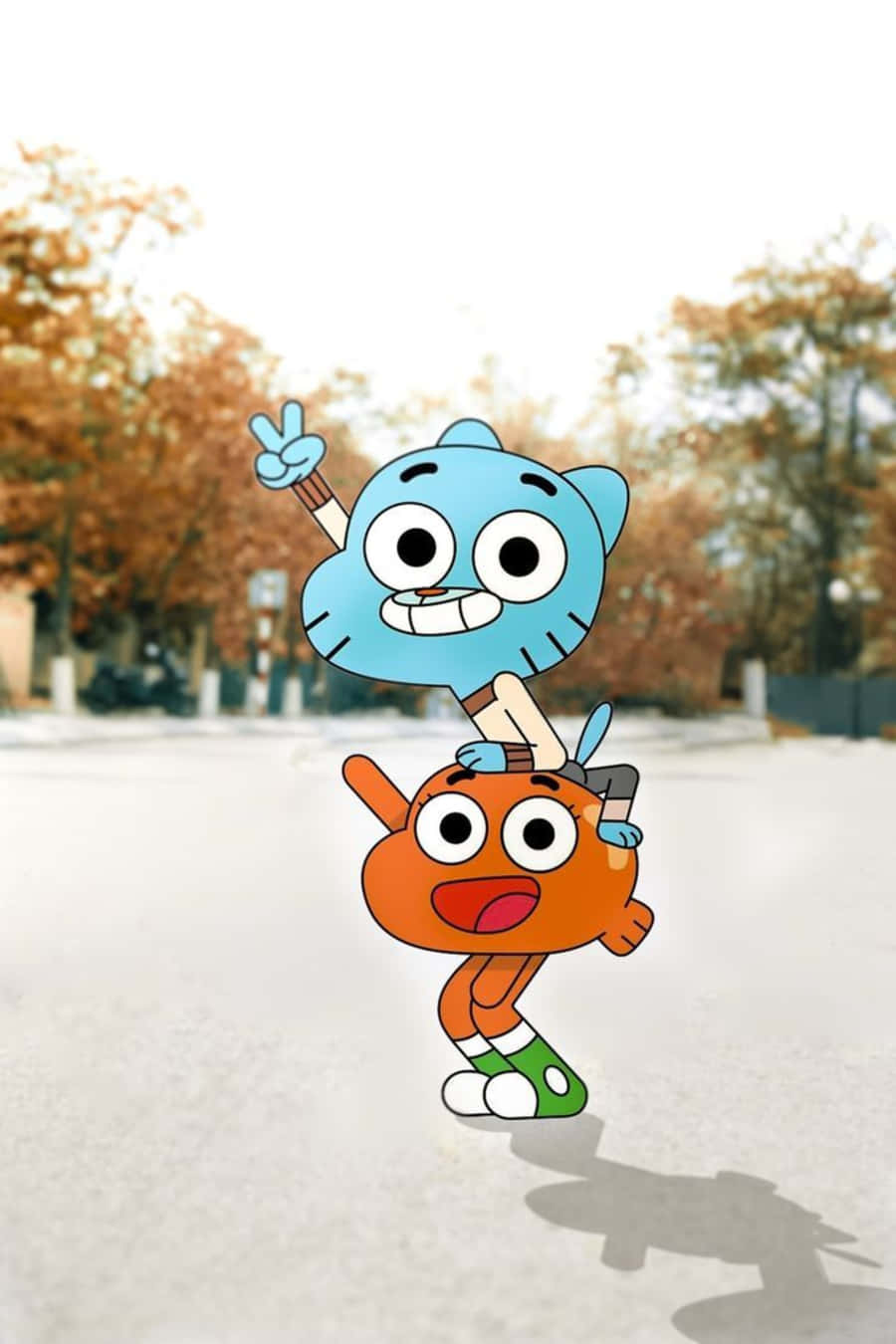 Gumball And Darwin's Whimsical Adventures Wallpaper