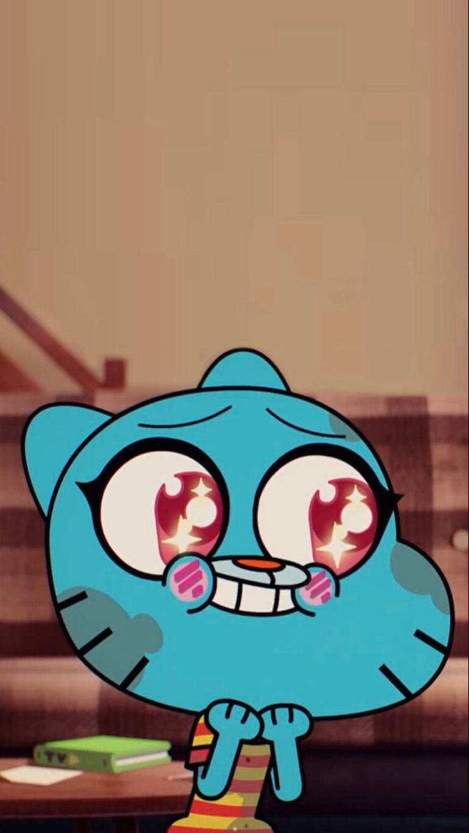 Gumball Blushing Aesthetic Wallpaper