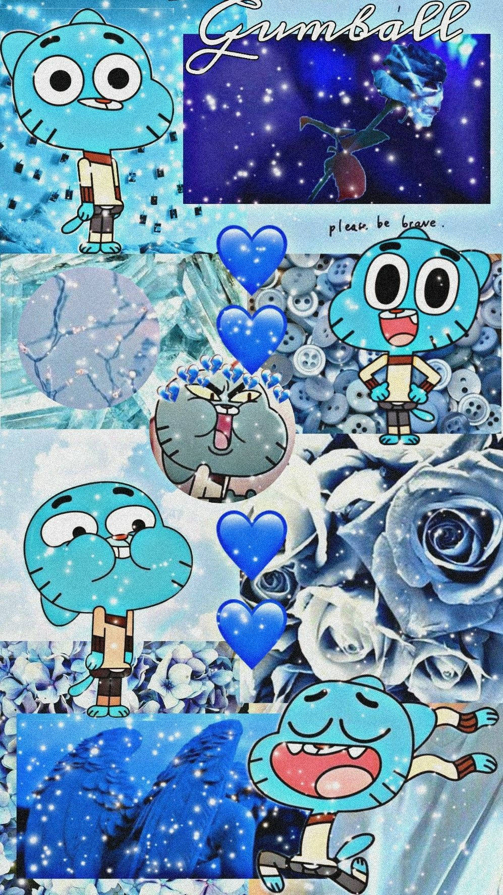 Gumball Bright Blue Aesthetic Wallpaper