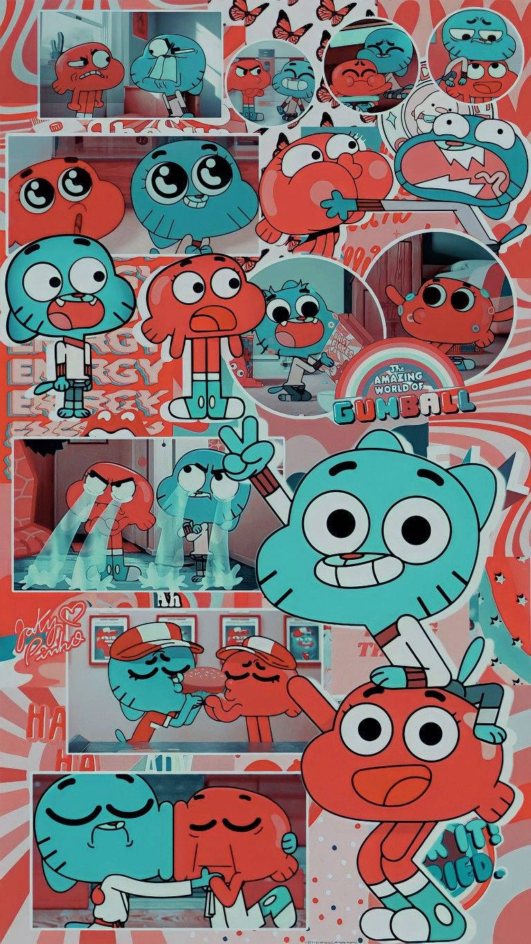 Gumball Darwin Happy Aesthetic Wallpaper