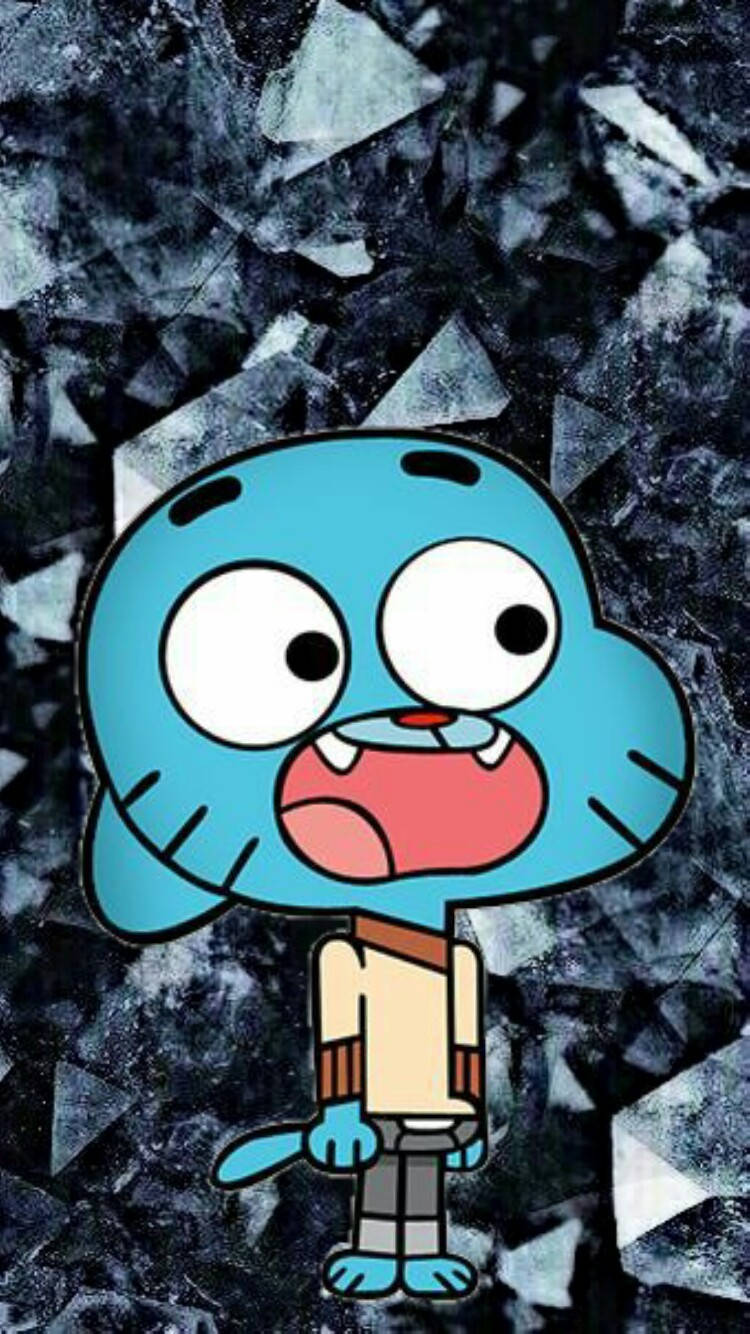 Gumball Shocked Minimalist Aesthetic Wallpaper