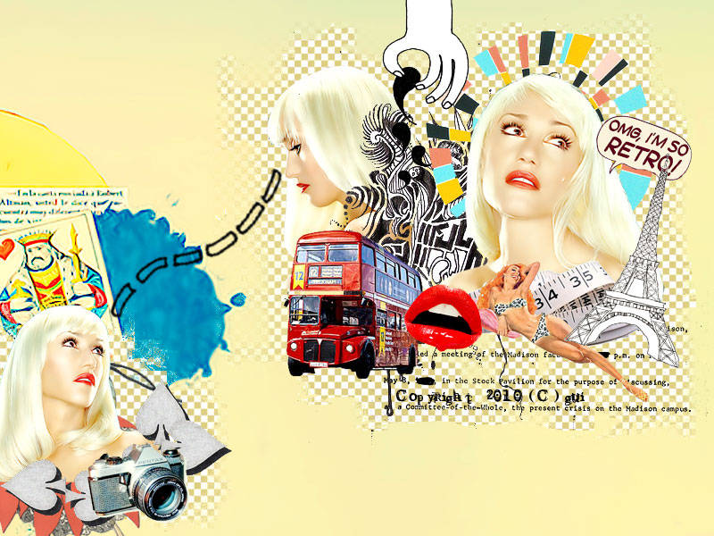 Gwen Stefani Retro Art Wallpaper