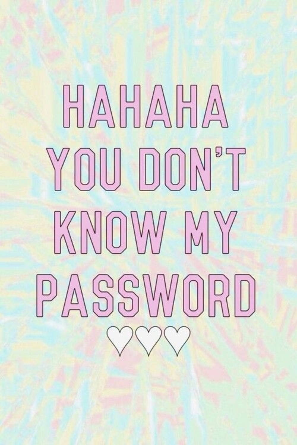 Hahaha You Dont Know My Password 1000 X 1500 Wallpaper