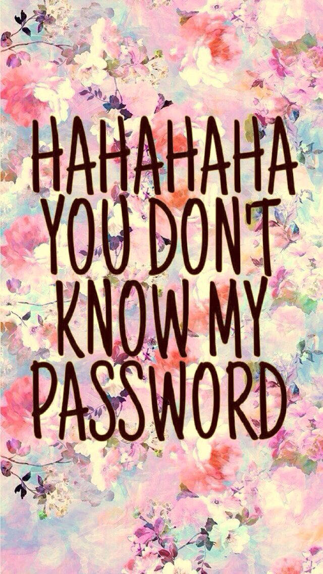 Hahaha You Dont Know My Password 640 X 1136 Wallpaper