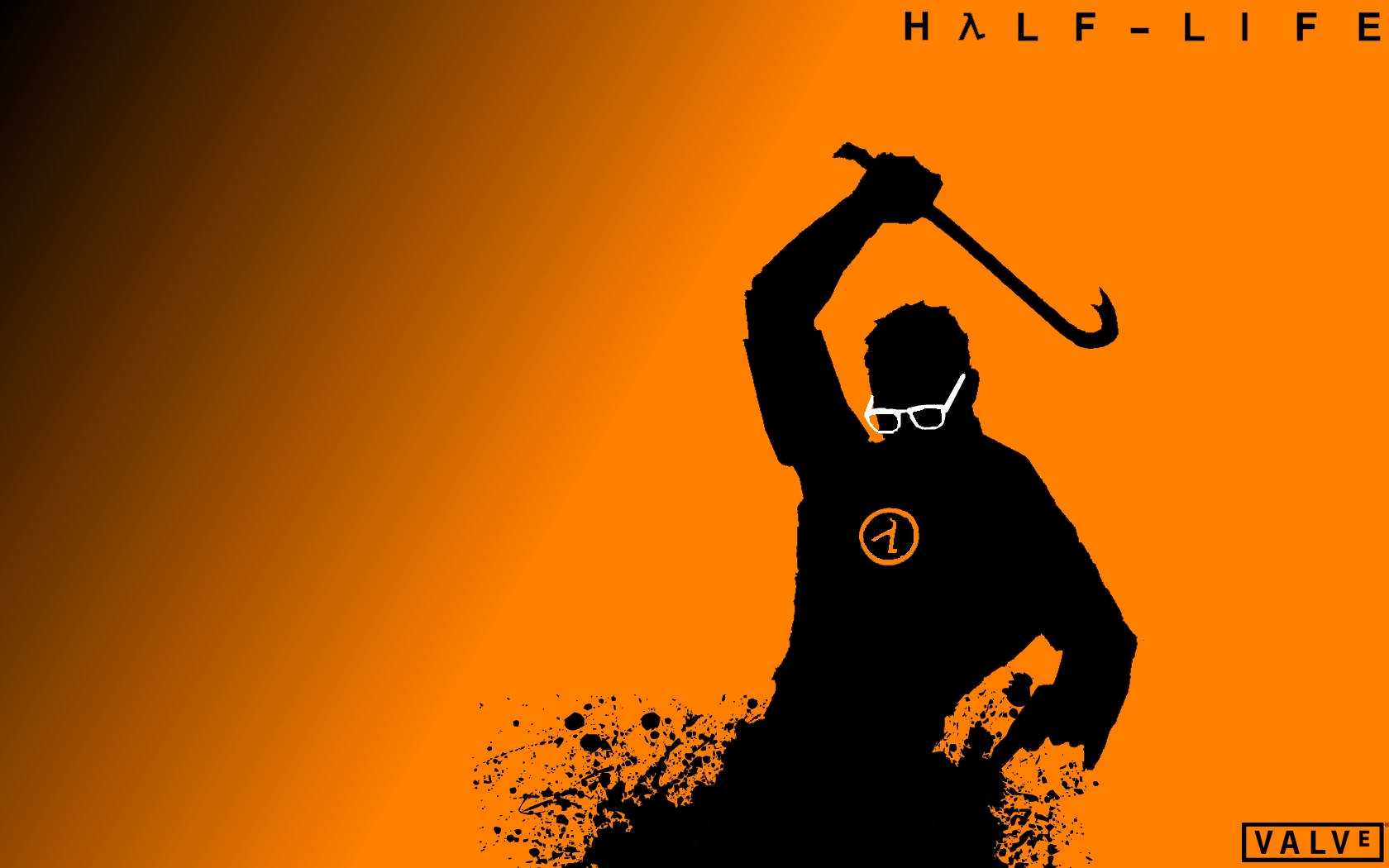 Half-life Gordon Freeman Silhouette Wallpaper