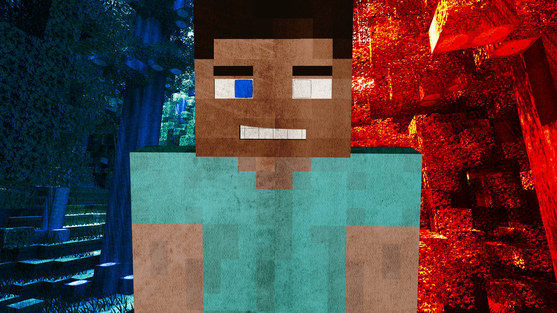 Download free Half Steve Herobrine Wallpaper - MrWallpaper.com