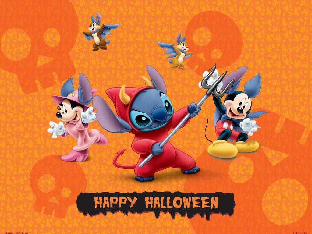 Halloween Style Stitch 3d Wallpaper