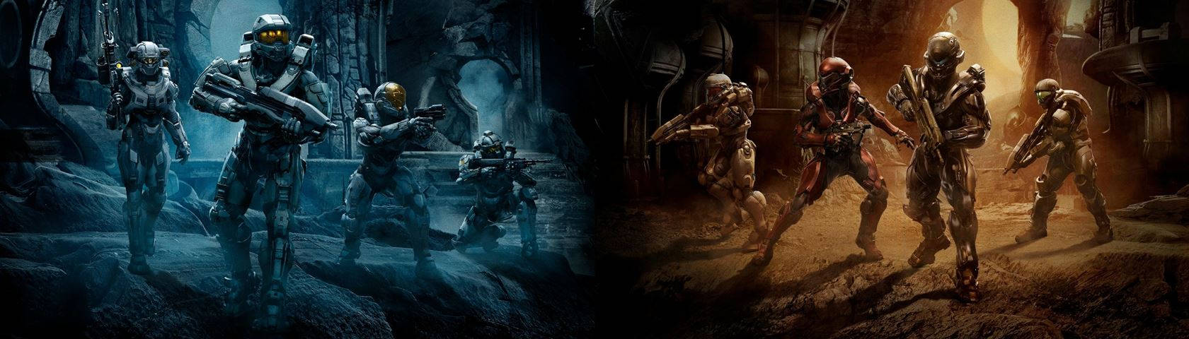 Halo 5 Guardians Dual Screen Wallpaper