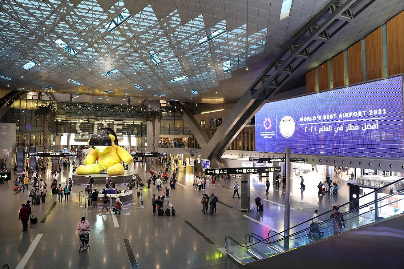 Hamad International Airport In Qatar Wallpaper