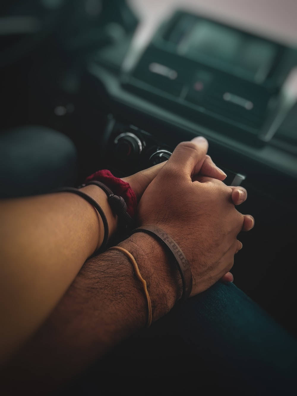 Hand In Hand In A Car Wallpaper