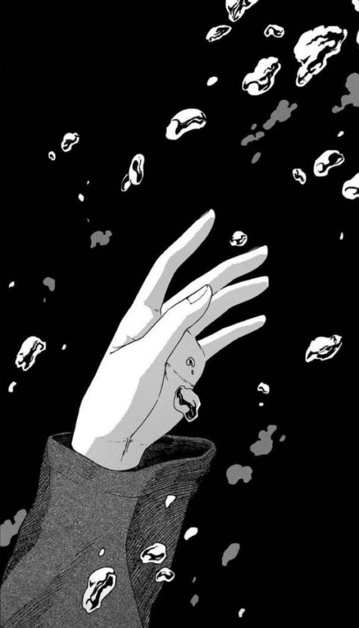 Hand Reaching Out Anime Black And White Iphone Wallpaper