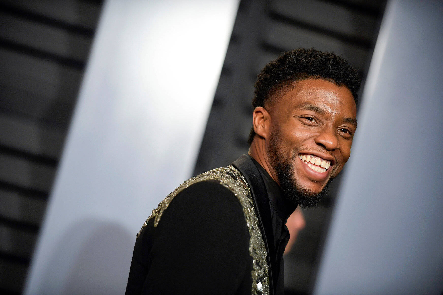 Handsome Black Man Chadwick Boseman Wallpaper