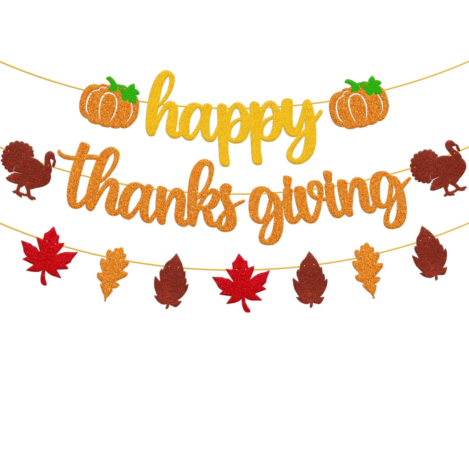 Hanging Fall Thanksgiving Banner Wallpaper