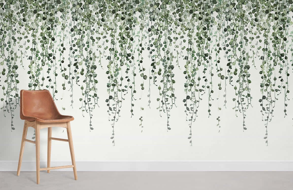 Hanging Vinesand Chair Interior Decor Wallpaper