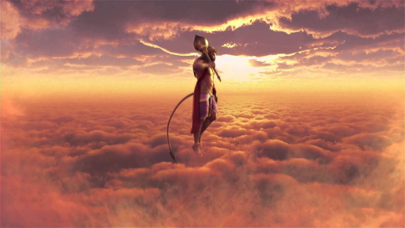 Hanuman Floating In The Sky 4k Hd Wallpaper