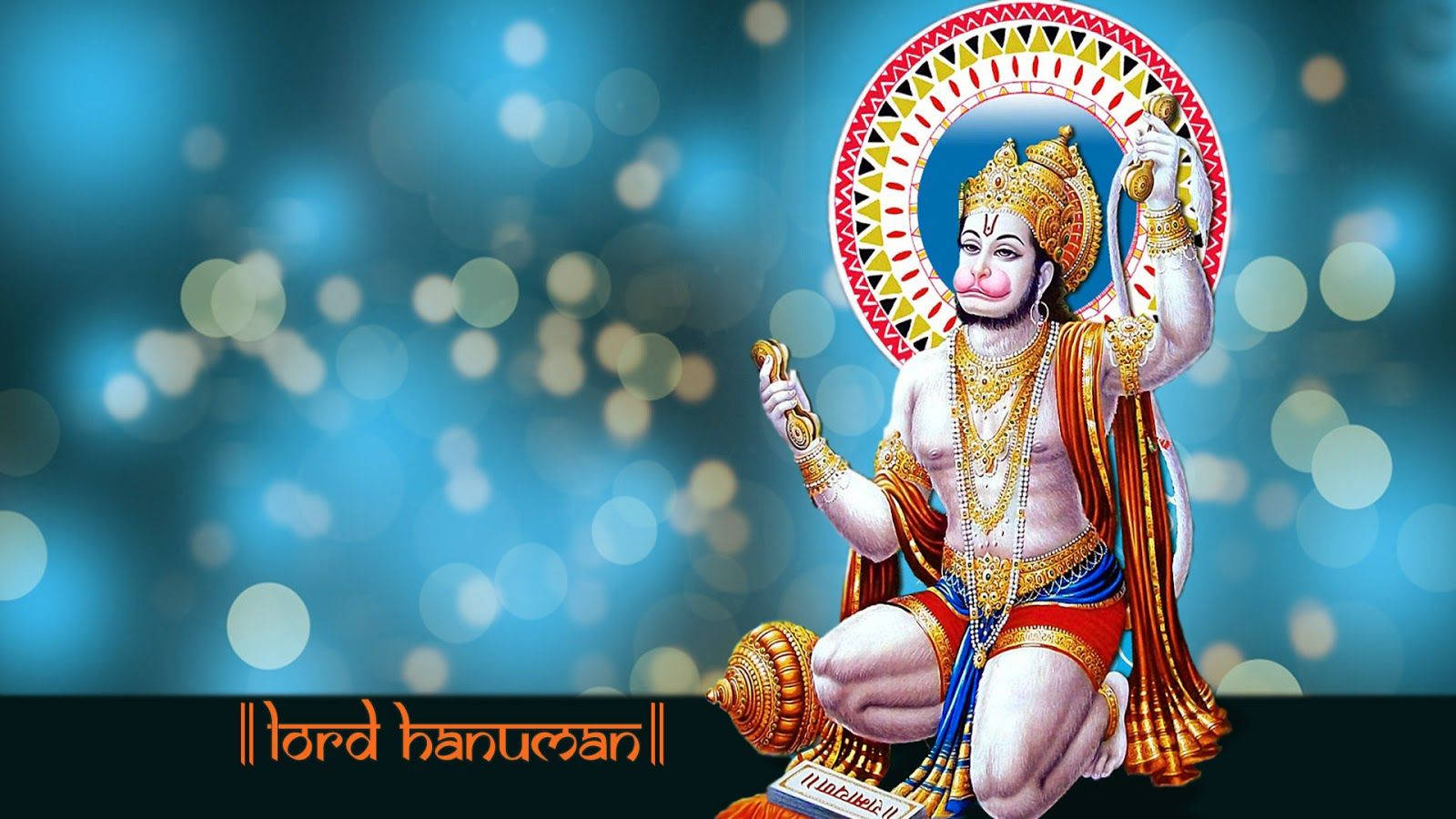Hanuman Ji Hd Blue With Yellow Wallpaper