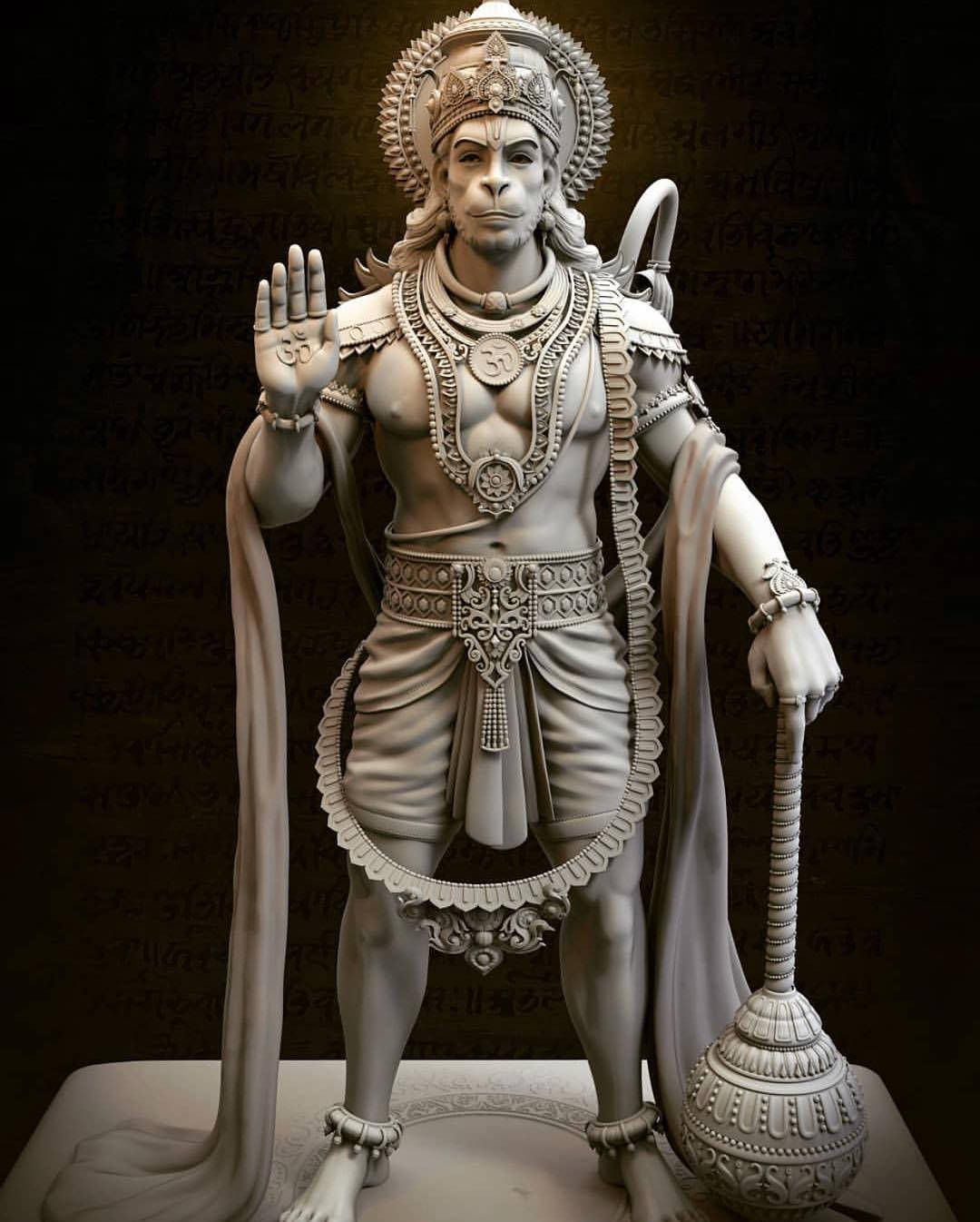 Hanuman White Statue 4k Hd Wallpaper