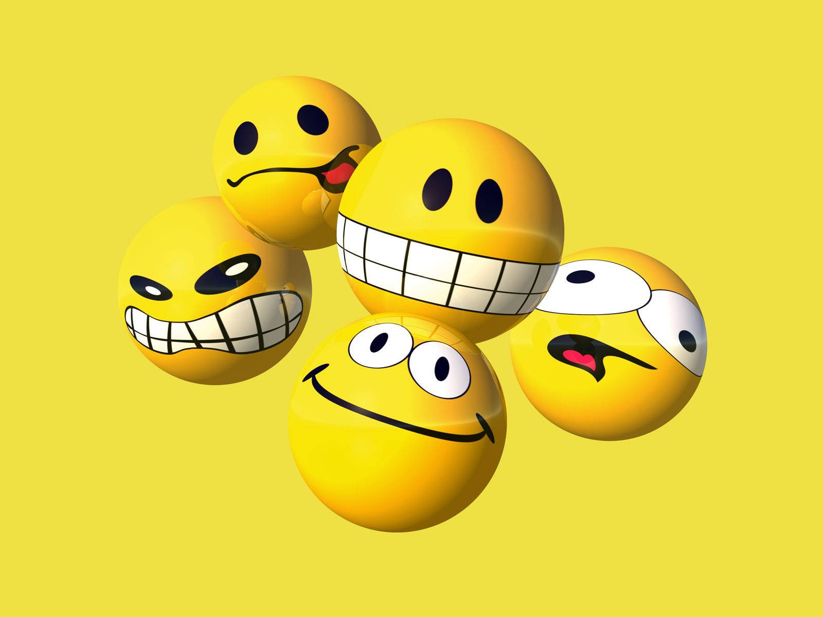 Happy And Other Emojis Wallpaper